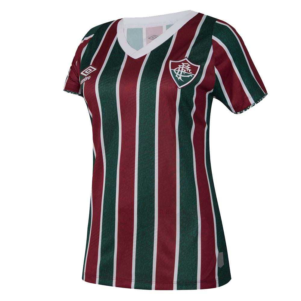 Camisola Fluminense I 24/25 Torcedor Umbro Feminino - Verde e Vinho