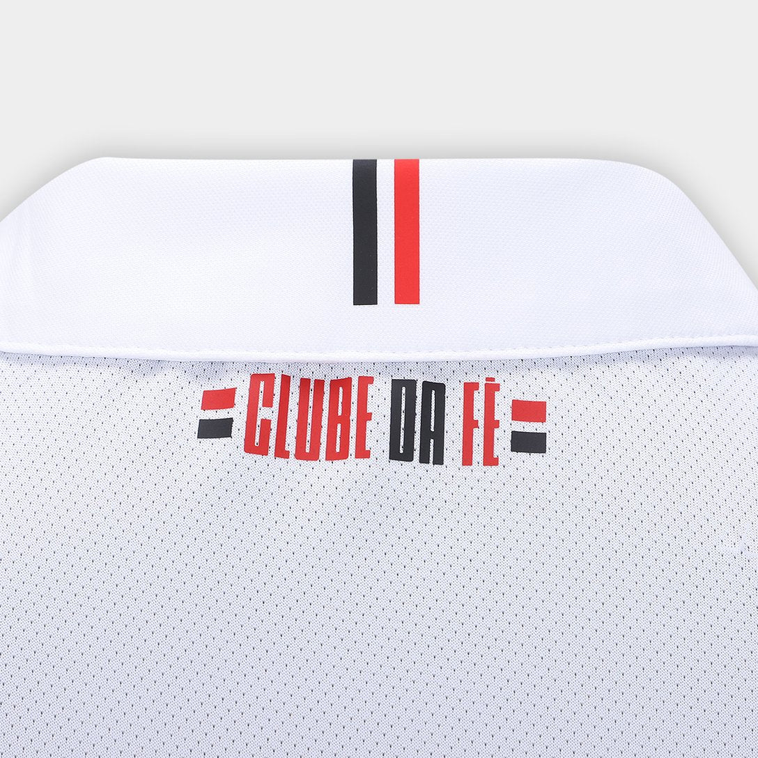 Camisola São Paulo I 24/25 Torcedor New Balance Masculina - Branco e Vermelho