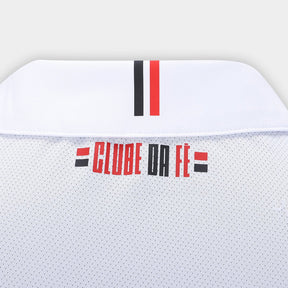 Camisola São Paulo I 24/25 Torcedor New Balance Masculina - Branco e Vermelho