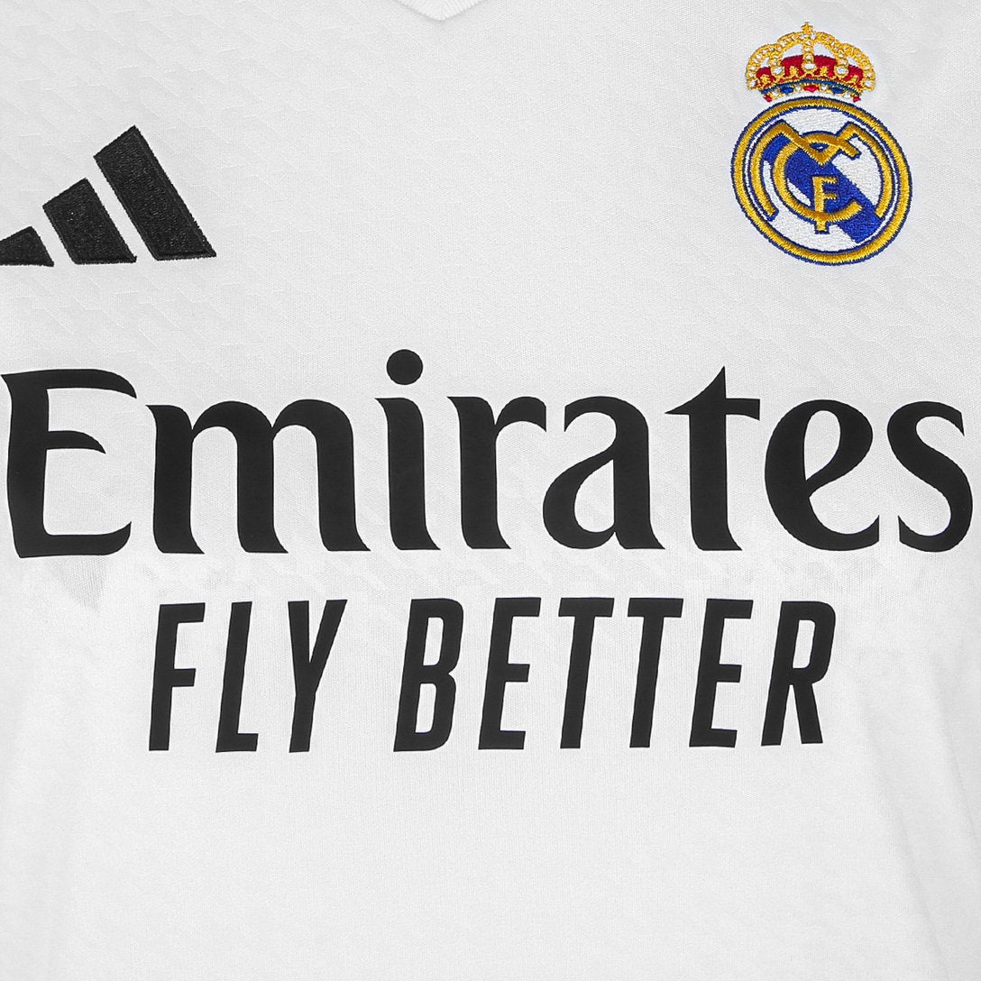 Camisola Real Madrid Home 24/25 Torcedor Adidas Feminina - Branco