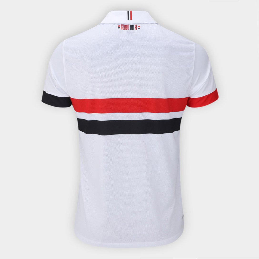 Camisola São Paulo I 24/25 Torcedor New Balance Masculina - Branco e Vermelho