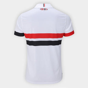 Camisola São Paulo I 24/25 Torcedor New Balance Masculina - Branco e Vermelho