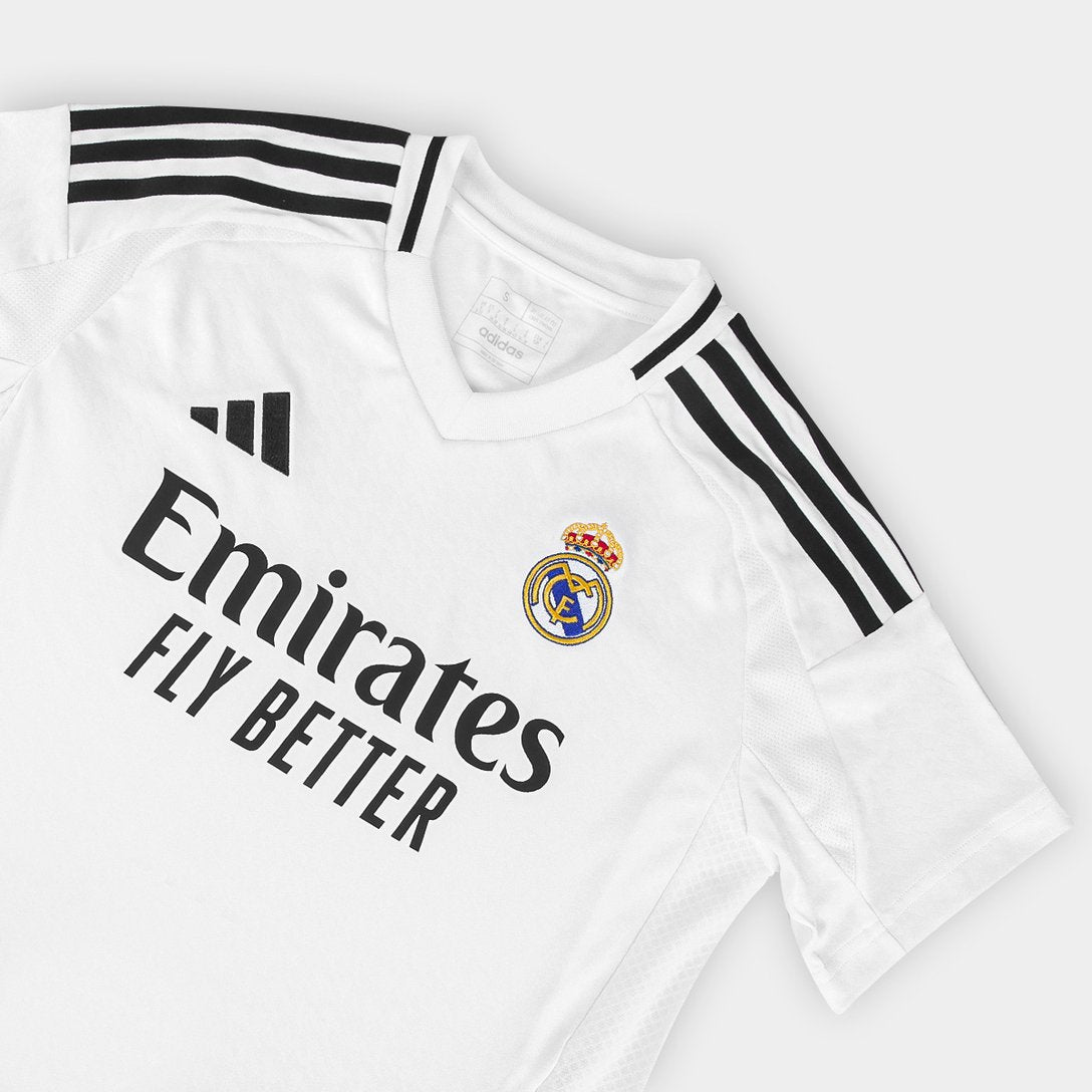 Camisola Real Madrid Home 24/25 Torcedor Adidas Feminina - Branco